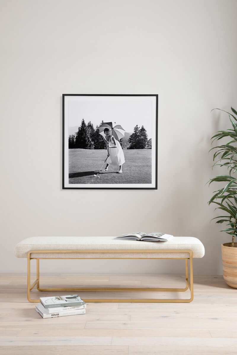 Golfing Hepburn by Getty Images - Black Maple
