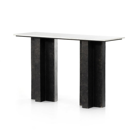 Terrell Console Table - White Marble
