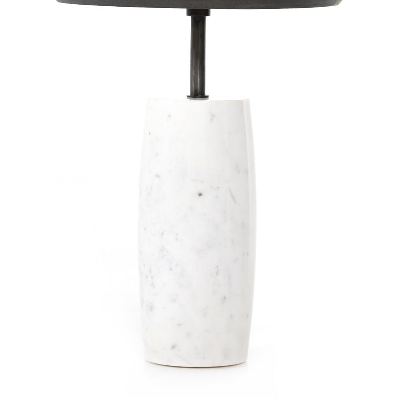 Cronos End Table - Polished White Marble