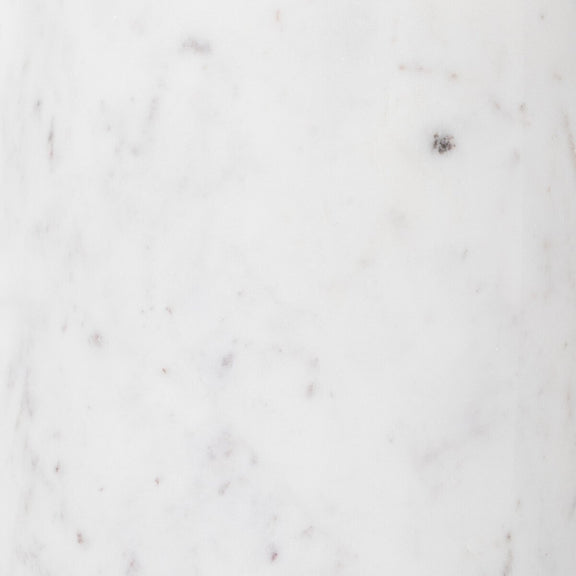 Cronos End Table - Polished White Marble