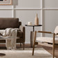 Cronos End Table - Polished White Marble