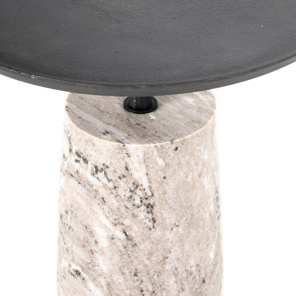 Cronos End Table - River Grey Marble