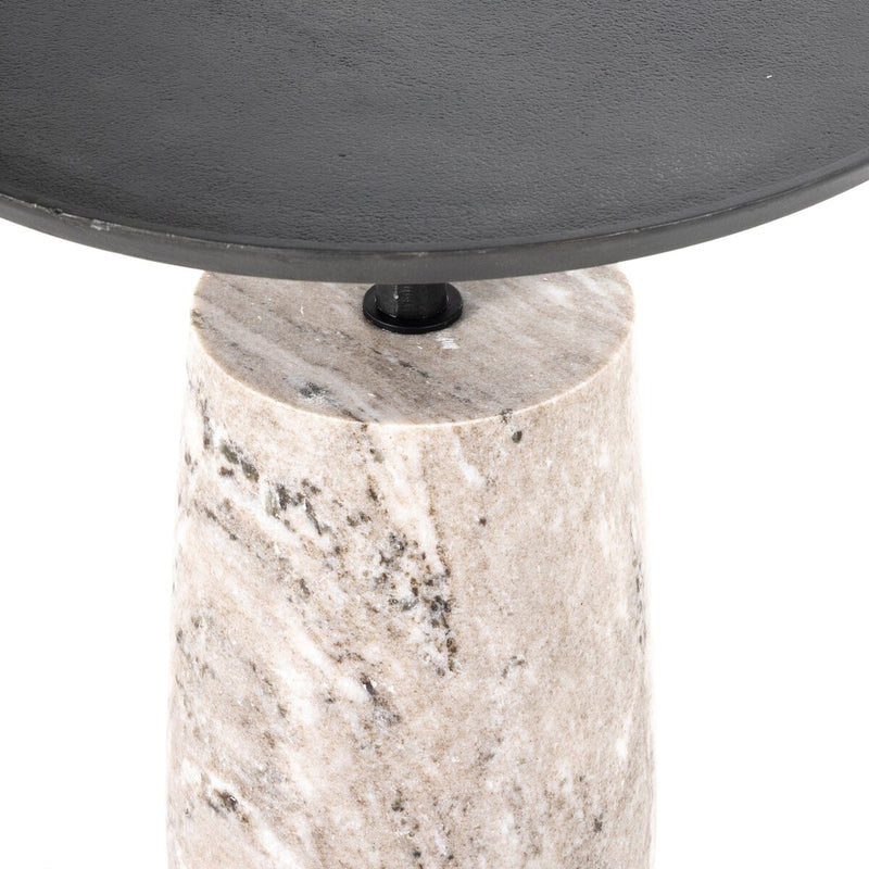 Cronos End Table - River Grey Marble