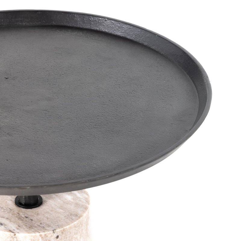 Cronos End Table - River Grey Marble
