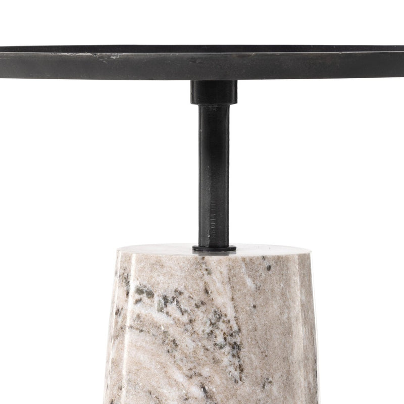 Cronos End Table - River Grey Marble
