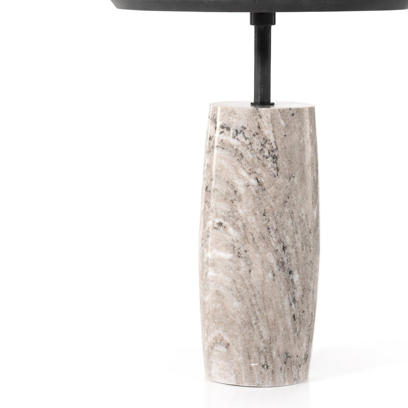 Cronos End Table - River Grey Marble