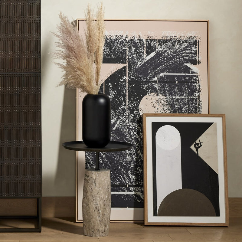 Cronos End Table - River Grey Marble