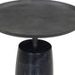Cronos End Table - Polished Black Marble