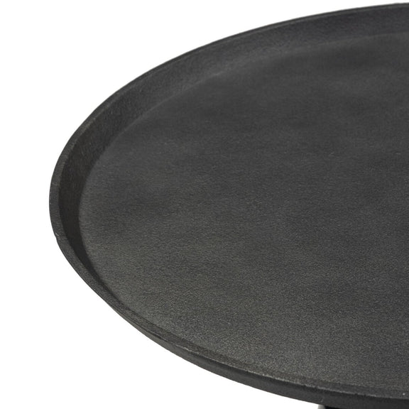 Cronos End Table - Polished Black Marble