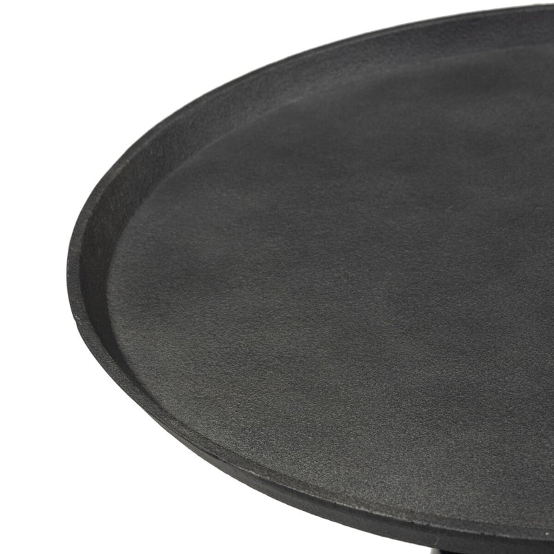 Cronos End Table - Polished Black Marble
