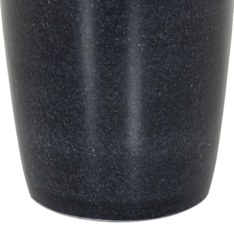 Cronos End Table - Polished Black Marble