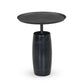 Cronos End Table - Polished Black Marble