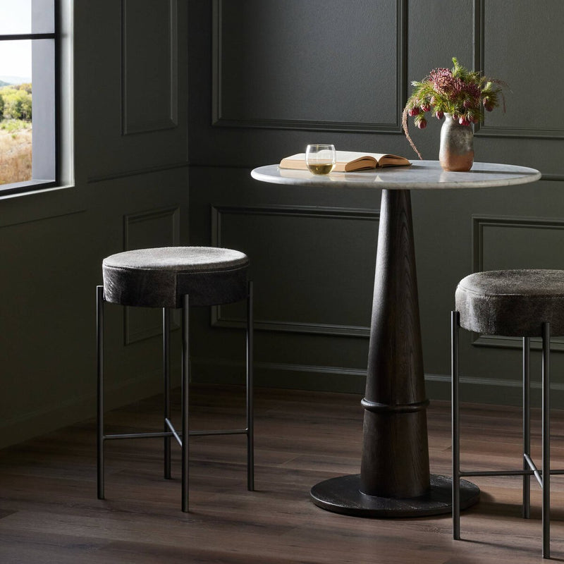 Nocona Bar + Counter Stool - Black & White Speckled Hide