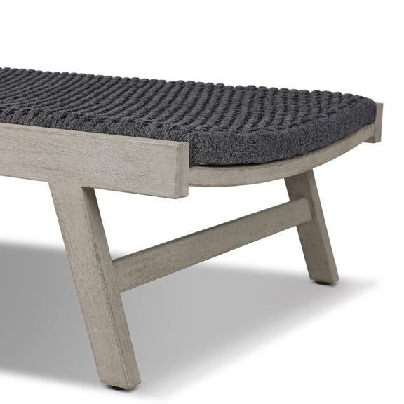 Delano Outdoor Chaise - Weathered Grey