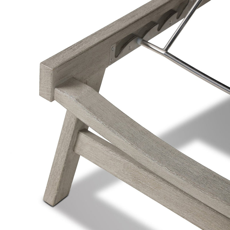 Delano Outdoor Chaise - Weathered Grey