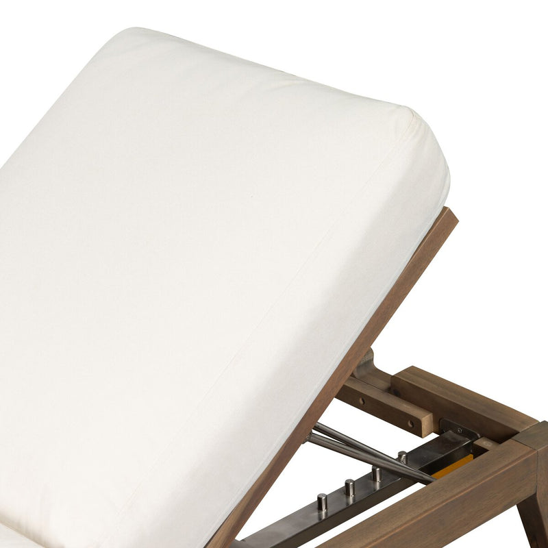 Amaya Outdoor Adjustable Chaise Lounge - Lorel Ivory