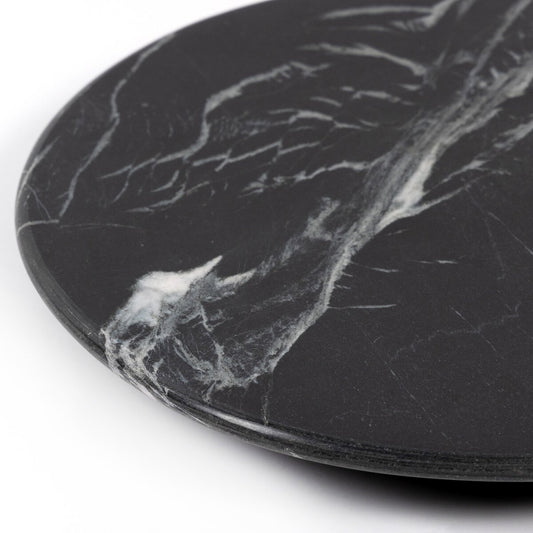 Marble Lazy Susan - Black Marble