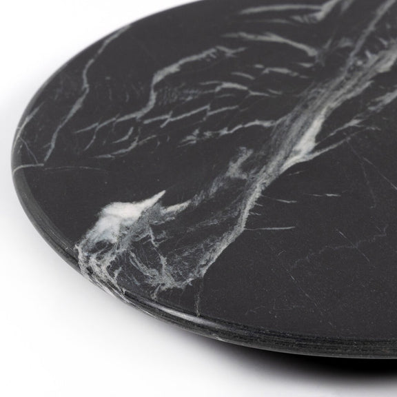 Marble Lazy Susan - Black Marble