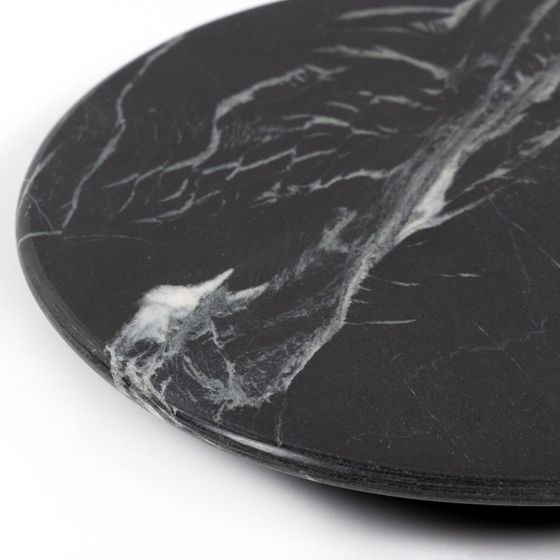 Marble Lazy Susan - Black Marble