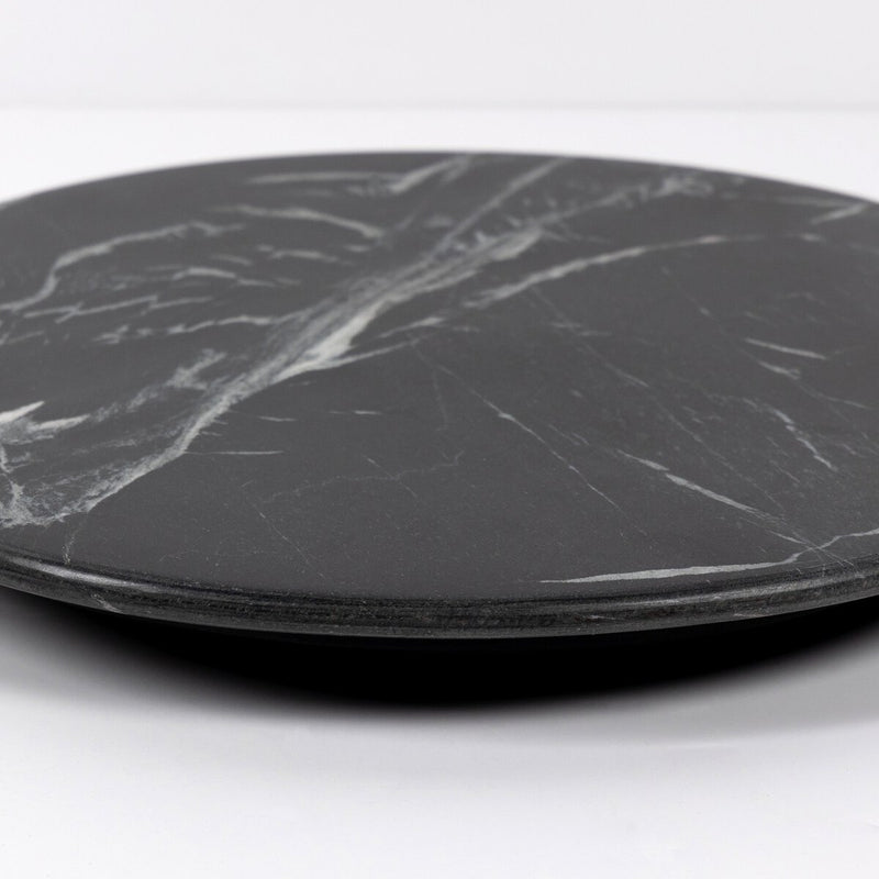 Marble Lazy Susan - Black Marble