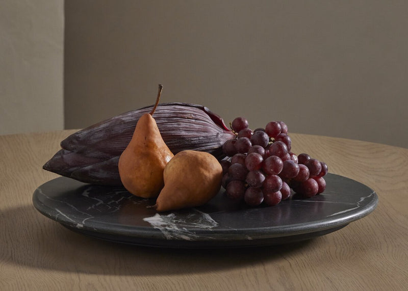 Marble Lazy Susan - Black Marble