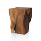 Teak Square Stool - Aged Natural Teak