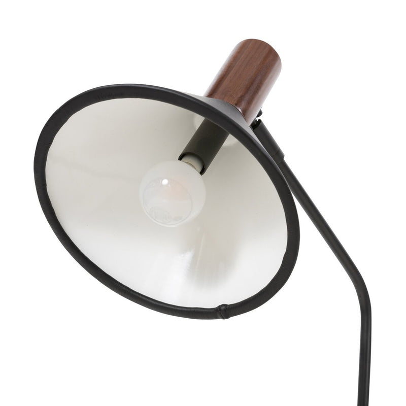Cullen Task Lamp - Black Leather