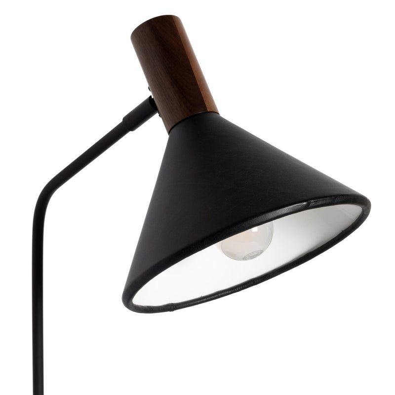 Cullen Task Lamp - Black Leather