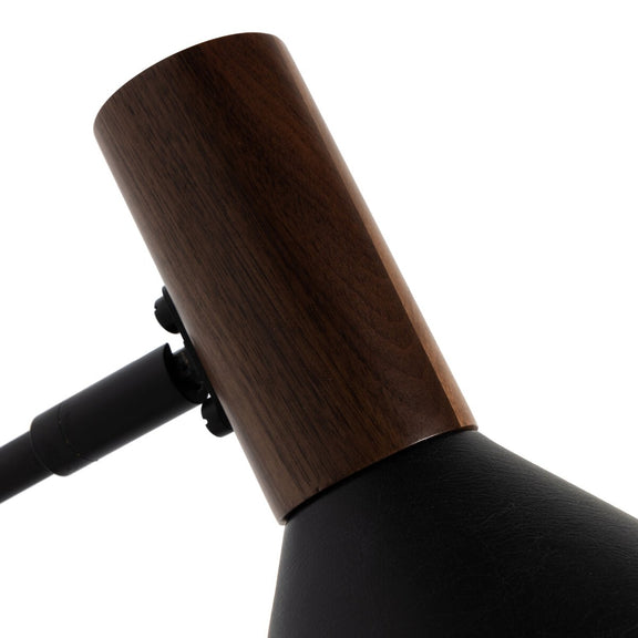 Cullen Task Lamp - Black Leather