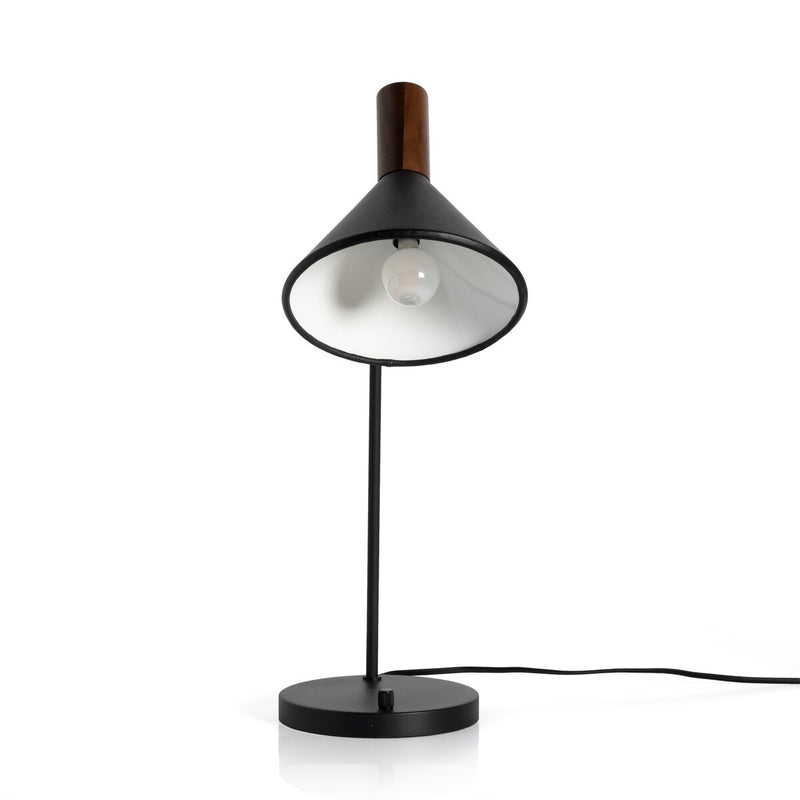 Cullen Task Lamp - Black Leather
