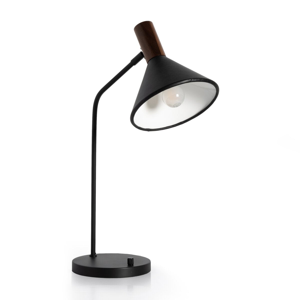 Cullen Task Lamp - Black Leather