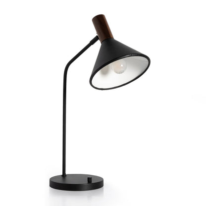 Cullen Task Lamp - Black Leather