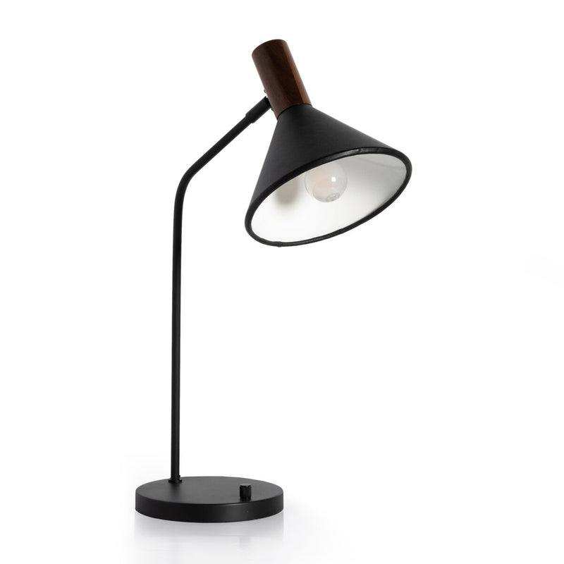 Cullen Task Lamp - Black Leather