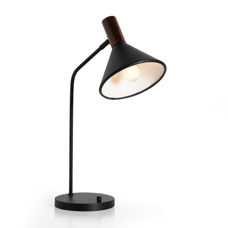 Cullen Task Lamp - Black Leather