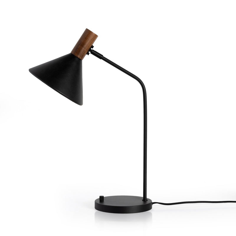 Cullen Task Lamp - Black Leather