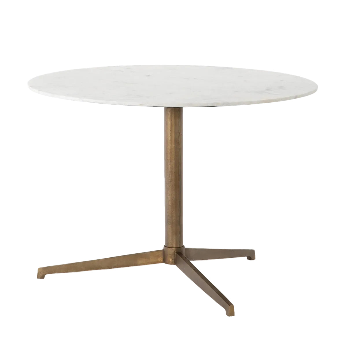 Helen Round Bistro Table - Polished White Marble