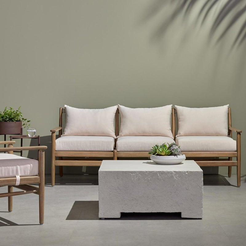 Otero Outdoor Small Coffee Table - Matte Stone