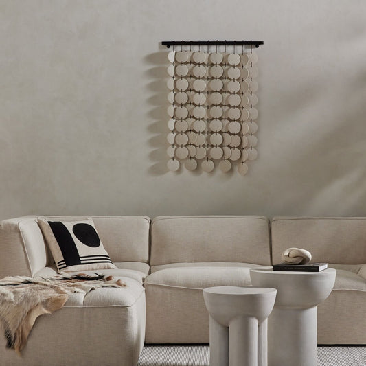 Ceramic Wall Hanging - Speckled Cream