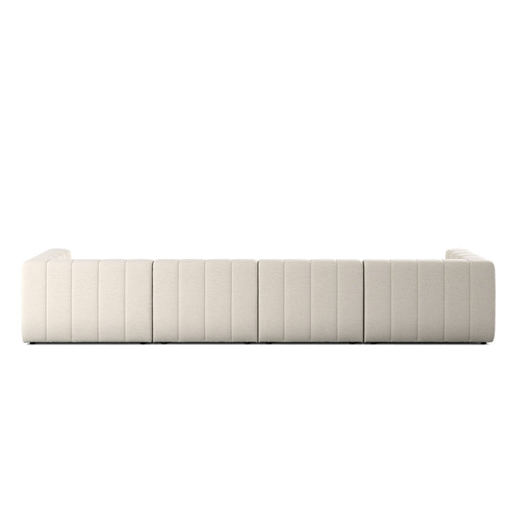 Langham Channeled 4-Piece Sectional - Crypton Nomad Snow