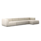 Langham Channeled 4-Piece Sectional - Crypton Nomad Snow