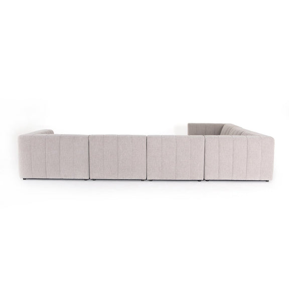 Langham Channeled 6-Piece Chaise Sectional - Napa Sandstone