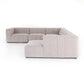 Langham Channeled 6-Piece Chaise Sectional - Napa Sandstone