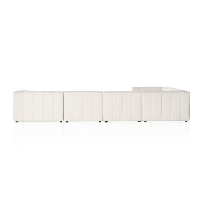 Langham Channeled 6-Piece Chaise Sectional - Fayette Cloud