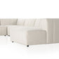Langham Channeled 6-Piece Chaise Sectional - Fayette Cloud