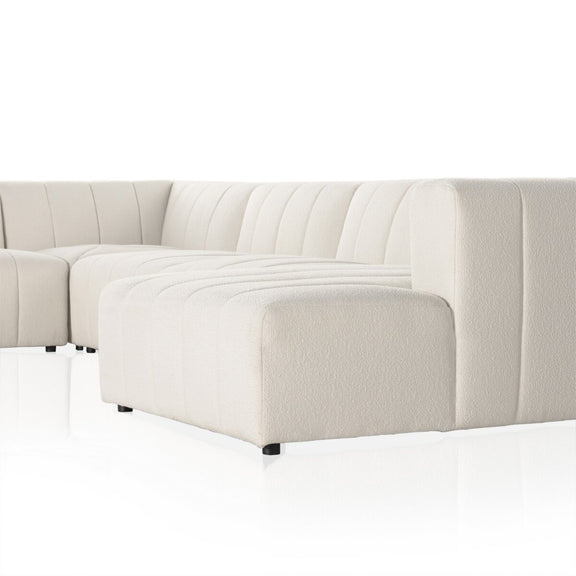 Langham Channeled 6-Piece Chaise Sectional - Fayette Cloud