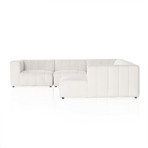Langham Channeled 6-Piece Chaise Sectional - Fayette Cloud
