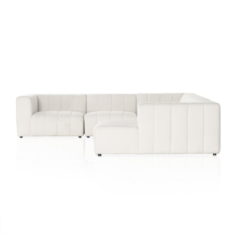 Langham Channeled 6-Piece Chaise Sectional - Fayette Cloud