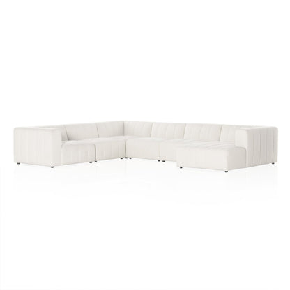 Langham Channeled 6-Piece Chaise Sectional - Fayette Cloud