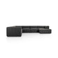 Langham Channeled 6-Piece Chaise Sectional - Saxon Charcoal