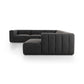 Langham Channeled 6-Piece Chaise Sectional - Saxon Charcoal